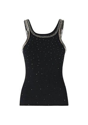 PINKO top with bejewelled embellishment - Black
