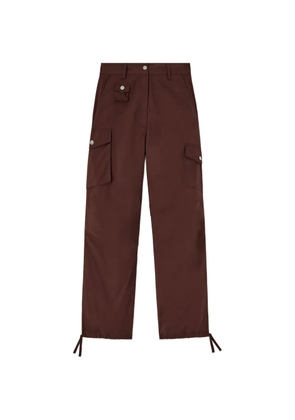 GANNI drawstring-ankle cargo pants - Brown