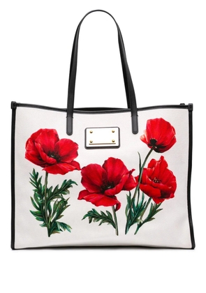 Dolce & Gabbana Pre-Owned 2010-2026 Canvas Floral Print tote bag - White