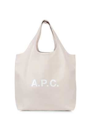A.P.C. Ninon logo-print tote bag - Neutrals