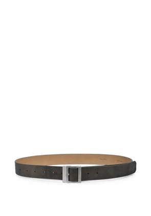 Rick Owens Stooges square-buckle leather belt - Black