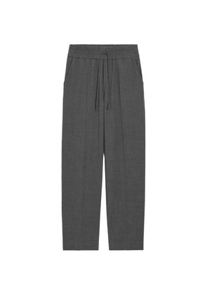 AMI Paris elasticated-waist wool trousers - Grey