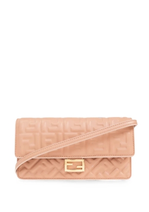 FENDI Baguette leather shoulder bag - Pink