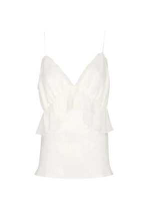 Raquel Diniz Lory ruffled spaghetti-strap blouse - White