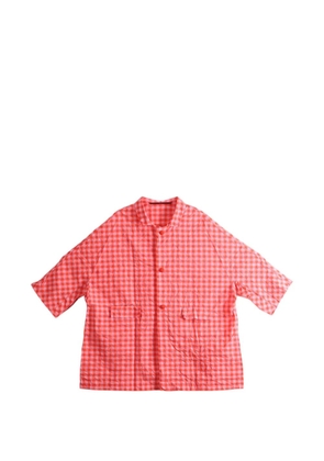 Daniela Gregis gingham-check crinkled-finish shirt - Red