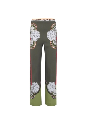 La DoubleJ Ambrosia Placee graphic-print trousers - Green