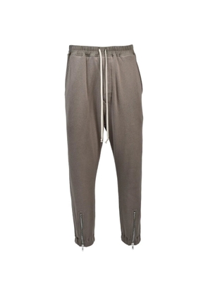 Rick Owens drawstring zipped-cuff track pants - Grey