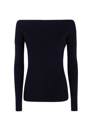 P.A.R.O.S.H. off-shoulder ribbed-knit sweater - Black
