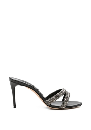 Casadei crystal-embellished heeled sandals - Black