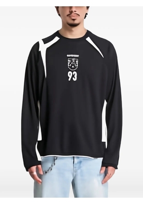 Represent logo-print panelled T-shirt - Black