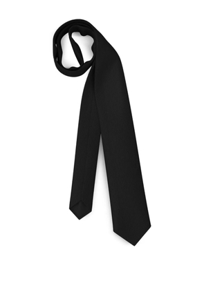 BOSS textured cotton-silk-blend tie - Black