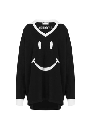 Moschino x Smiley intarsia-knit sweater - Black