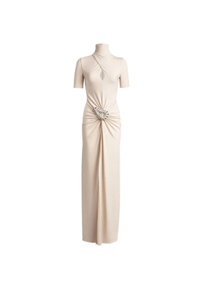 Silvia Tcherassi Cierra cutout-detail maxi dress - Neutrals