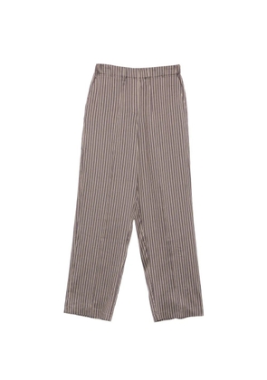 Alysi vertical-stripe elasticated-waist trousers - Grey