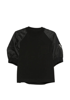 sacai crew-neck zip-pocket sweatshirt - Black