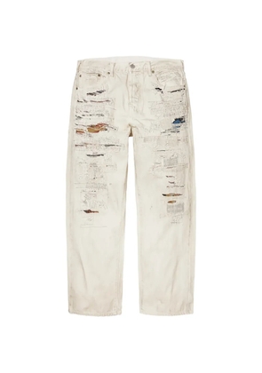 Supreme x MM6 Maison Margiela distressed loose-fit jeans - Neutrals