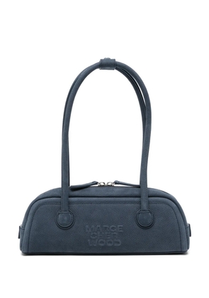 Marge Sherwood logo-embossed nubuck-leather tote bag - Blue