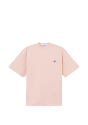 Stone Island logo-patch T-shirt - Pink