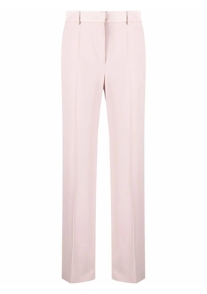Alberta Ferretti satin-trim wide-leg trousers - Pink