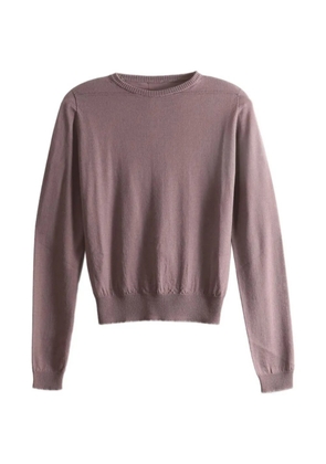 Rick Owens ribbed-trim crew-neck sweater - Brown