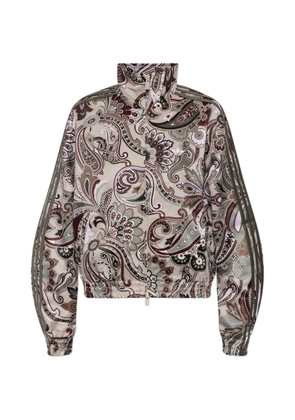 adidas paisley-print track jacket - Neutrals