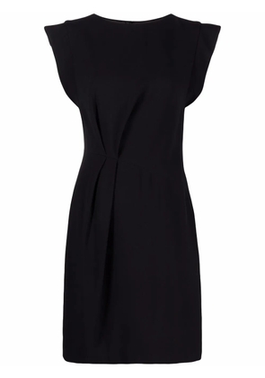 Alberta Ferretti gathered detailing minidress - Black