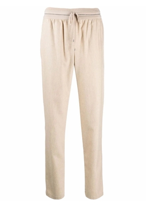 Lorena Antoniazzi drawstring-waistband tapered trousers - Neutrals