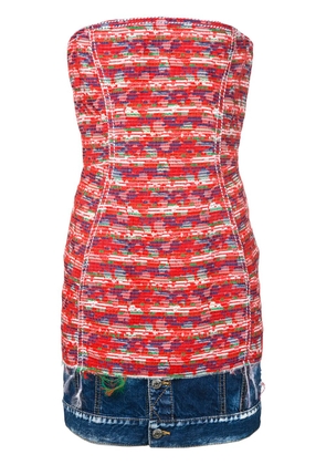 DSQUARED2 fitted dress with denim hem