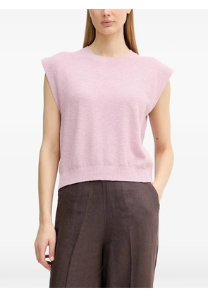 Benetton textured-knit sleeveless top - Pink