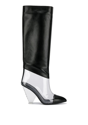 Balmain PVC knee high boots - Black