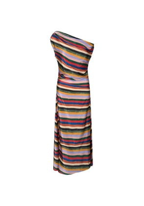 STAUD Phare striped silk maxi dress - Black