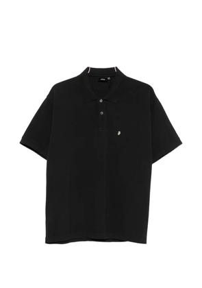 Stüssy logo-embroidered polo shirt - Black