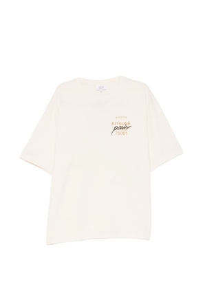Maison Kitsuné logo-print T-shirt - Neutrals