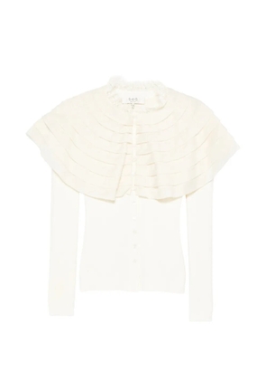 Sea Wanda lace-trimmed cardigan - Neutrals