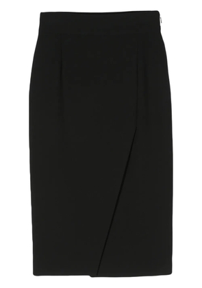 Moschino front-slit crepe midi skirt - Black