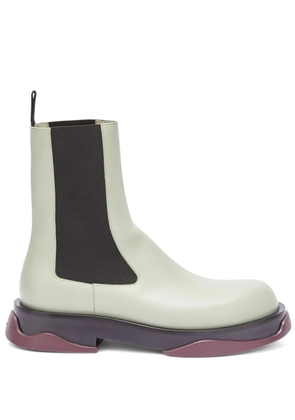 Jil Sander round-toe leather ankle boots - Grey