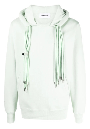 AMBUSH multicord logo-print hoodie - Green