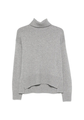 Peserico turtleneck ribbed-trim sweater - Grey