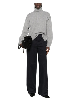 Peserico turtleneck ribbed-trim sweater - Grey