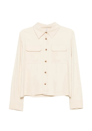 Liviana Conti button-fastening chest-pocket shirt - Neutrals