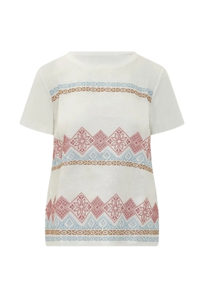 Weekend Max Mara geometric-embroidery T-shirt - White