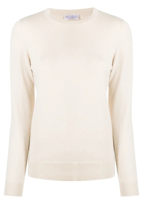 Brunello Cucinelli crew neck knitted jumper - Neutrals