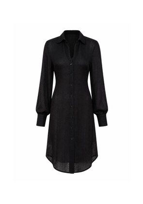 LIU JO bow-detail shirt dress - Black