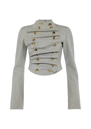 A.W.A.K.E. Mode bib-front structured jacket - Grey