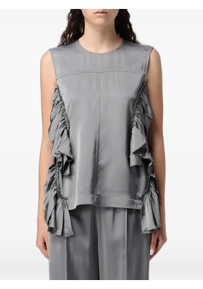 Jil Sander ruffle-trim blouse - Grey