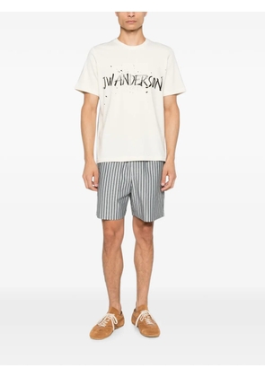 JW Anderson logo-print T-shirt - Neutrals