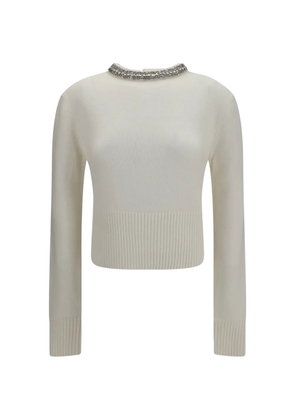 PINKO Berlino crystal-embellished sweater - Neutrals