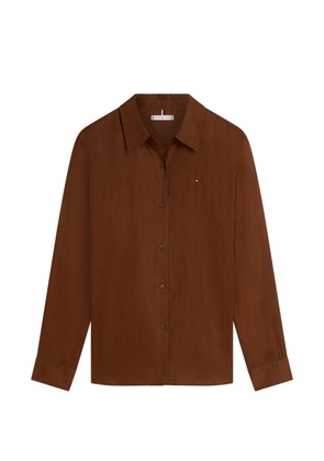 Tommy Hilfiger logo-embroidered button-down shirt - Brown