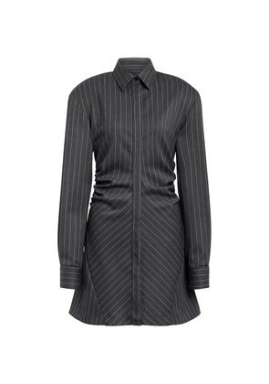 DONDUP pinstripe mini dress - Grey