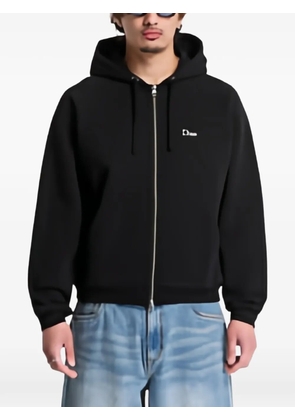 dime logo-embroidered zip-up hoodie - Black